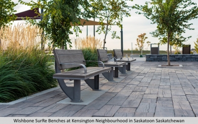 Wishbone SurRe Benches at Kensington Neighbourhood  in Saskatoon Saskatchewan
